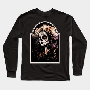 Mexican Skull Girl Long Sleeve T-Shirt